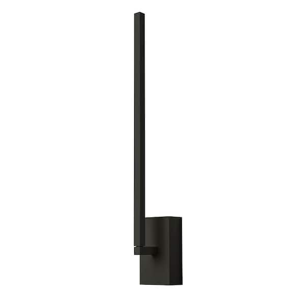 KUZCO Pandora 18-in 1 Light 15-Watt Black Integrated LED Wall Sconce