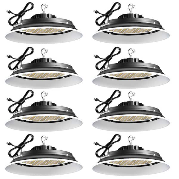 bulbeats 8Pack of 215W LED High Bay Light 32250LM High Bay LED Shop Lights AC100-277V Commercial Bay Lighting for Warehouse