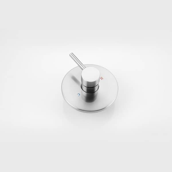 Single Handle 1-Spray Wall Mount Shower Faucet 1.5 GPM with Pressure Balance in Brushed Nickel (Valve Included)