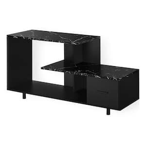 Black TV Stand Fits TVs up to 55-65 in. with Drawers and Shelves