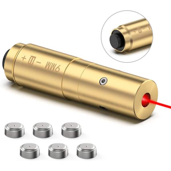 Laser Bore Sight 9mm/223 5.56mm Red Laser Sighter with Tail Switch for Zeroing and Calibration Enhanced Design Screen