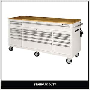 Tool Storage 72 in. W Standard Duty Gloss White Mobile Workbench Tool Chest