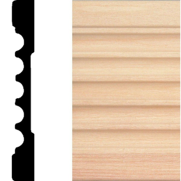 HOUSE OF FARA 769 - 1/2 in. x 4 in. x 7 ft. Basswood Wood Fluted Casing Molding