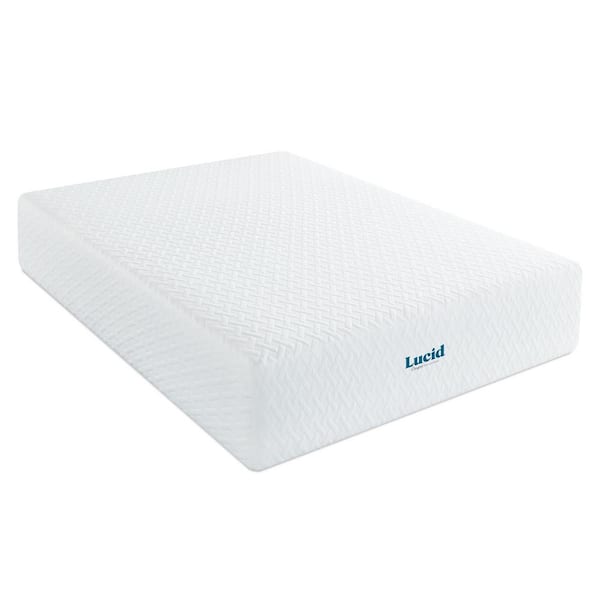 LUCID Comfort Collection 10 Surecool Luxury Gel Memory Foam Mattress, Queen, Firm