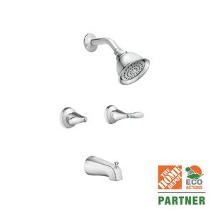 Adler 2-Handle 1-Spray Tub and Shower Faucet in Chrome (Valve Included)