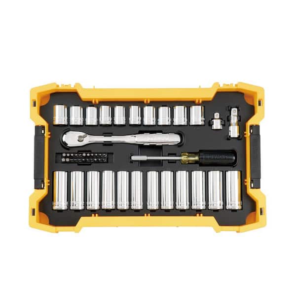 DEWALT DWMT45403 3/8 in. and 1/2 in. Drive Mechanics Tool Set with Toughsystem Trays (85-Piece) - 1