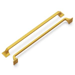 Forge 12 in. (305 mm) Brushed Golden Brass Cabinet Drawer and Door Pull