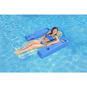 Caribbean Plaid PVC Swimming Pool Float Lounge