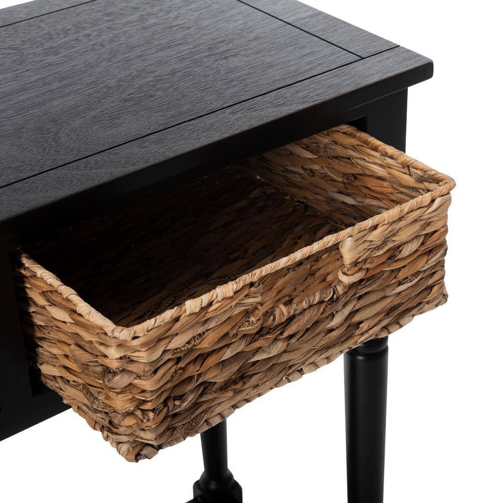 Transitional Gray 45" Wood and Metal Console Table with Storage