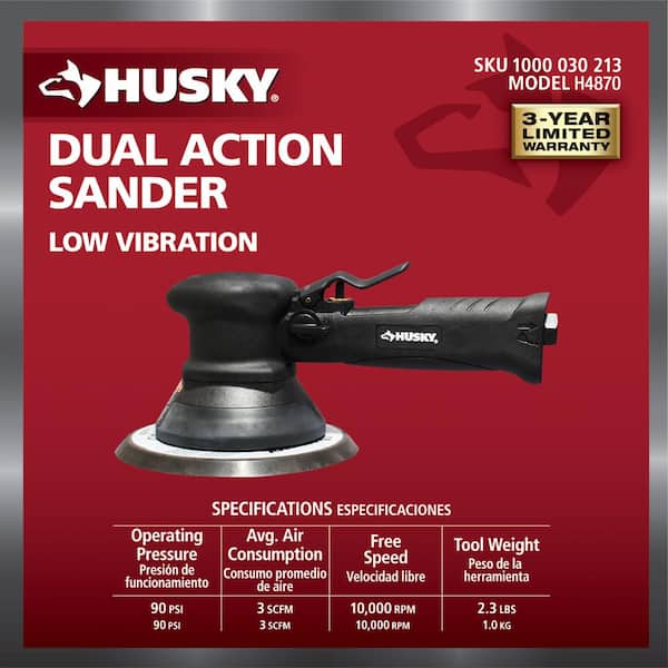 Husky 6 in. Dual Action Sander H4870 - The Home Depot