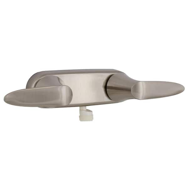 Valterra Shower Valve 4 in. D-Spud Brushed Nickel 2-Lever Handle