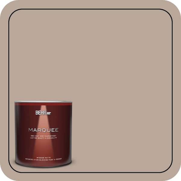 BEHR MARQUEE 1 qt. #PPU5-14 Mesa Taupe One-Coat Hide Matte Interior Paint & Primer