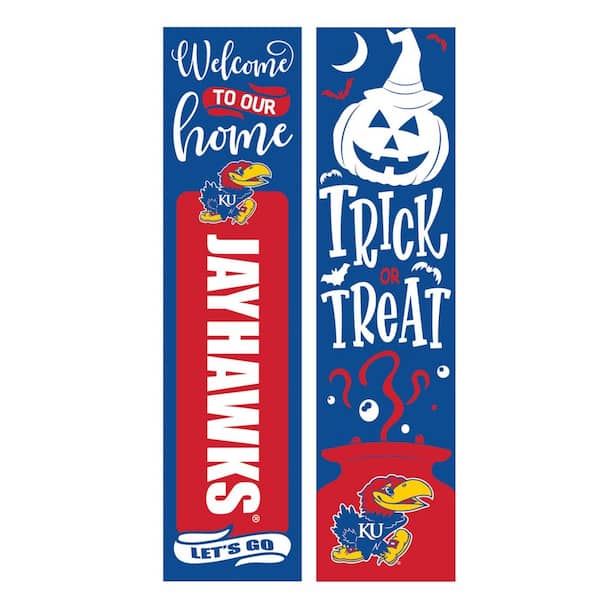 47 in. Double Sided Leaner Halloween Porch Sign, University of Kansas