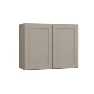 Courtland 30 in. W x 12 in. D x 23.5 in. H Assembled Shaker Wall Kitchen Cabinet in Sterling Gray