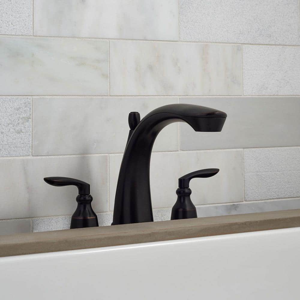 Tuscan Bronze Double Handle Roman Tub Faucet Set