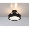 Home Decorators Collection Grafton 15 in. 3-Light Coal Semi-Flush Mount Ceiling Light 25955