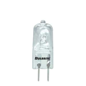 50-Watt Soft White Light T4 (G6.35) Bi-Pin Screw Base Dimmable Clear Mini Halogen Light Bulb(10-Pack)