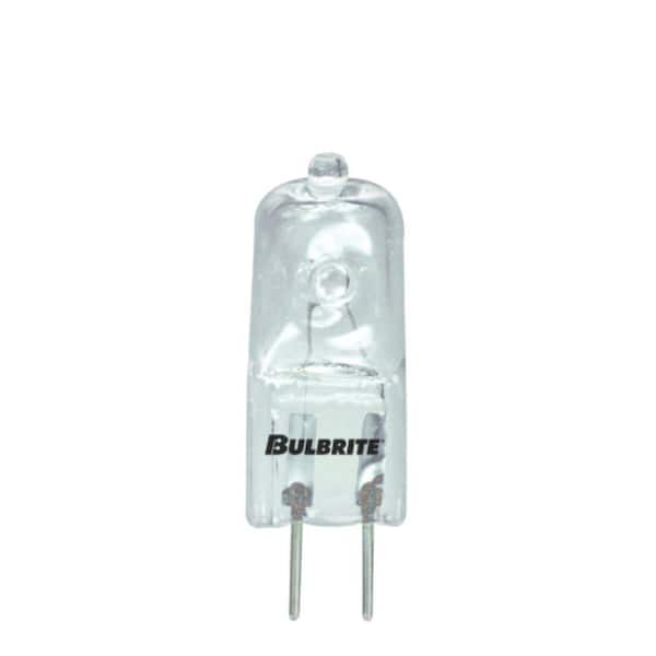 Bulbrite 50-Watt Soft White Light T4 (G6.35) Bi-Pin Screw Base Dimmable Clear Mini Halogen Light Bulb(10-Pack)