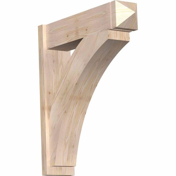 Ekena Millwork 8 in. x 36 in. x 32 in. Douglas Fir Thorton Arts and Crafts Rough Sawn Outlooker
