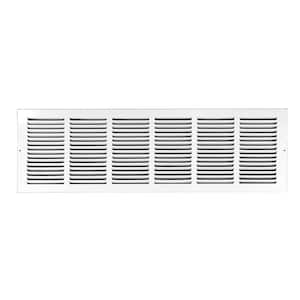 24 in. W x 8 in. H Baseboard Return Grille, White