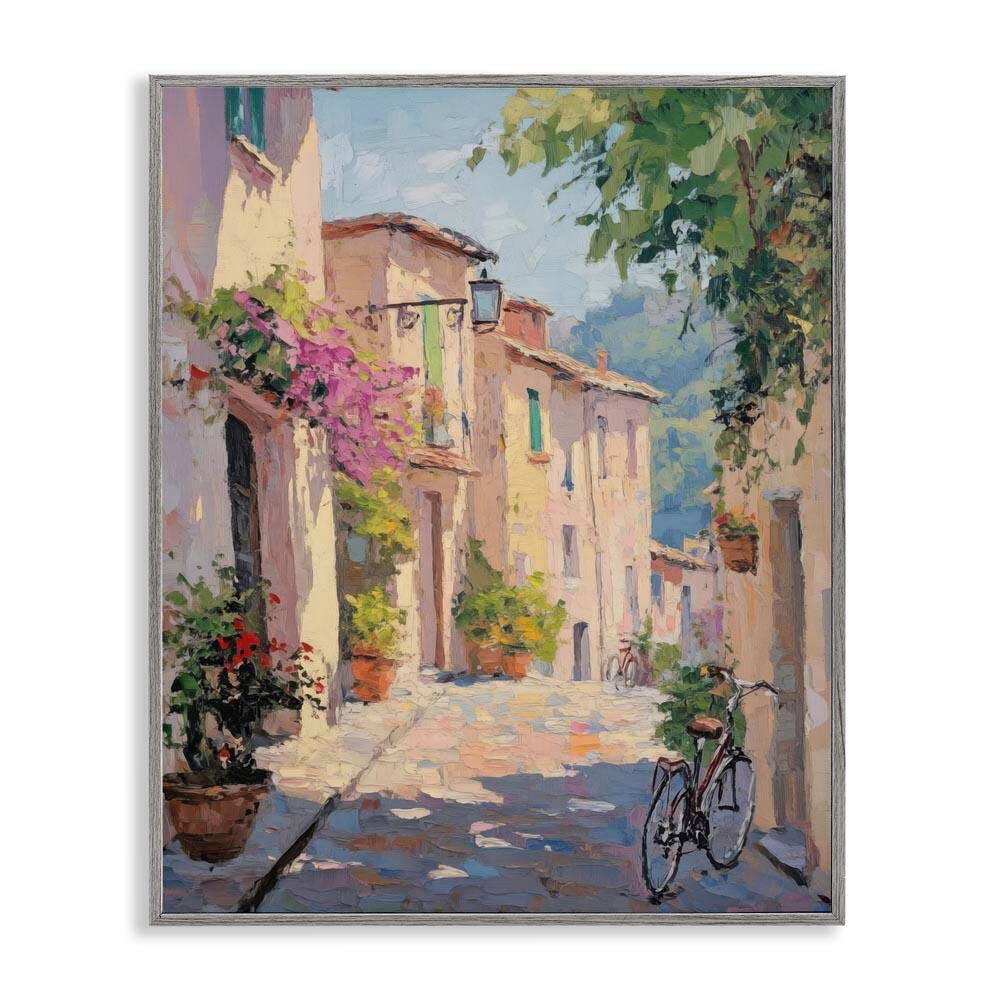 Cobblestone Path City Architecture by Nini Art Gray Framed Abstract Giclee Art Print 20 in. x 16 in. price history on PriceWatchPro