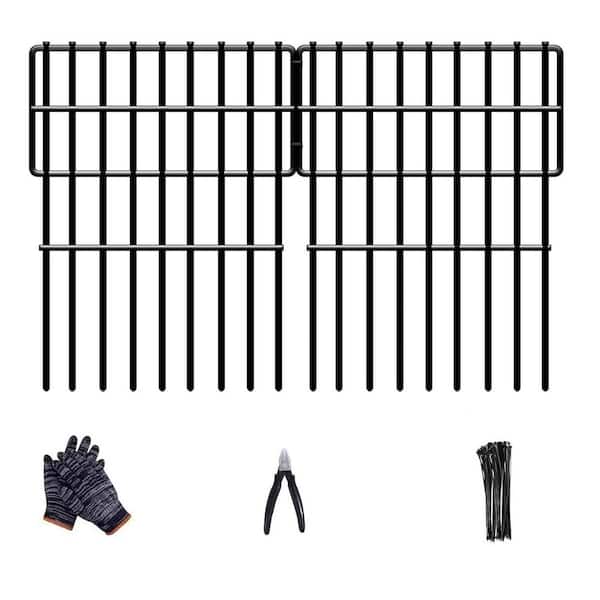 26 Panels No Dig Fence 28 ft. x 17 in. Dog Digging Fence Barrier 1.2 in.Gap Rustproof Metal Garden Edging Ground Defense