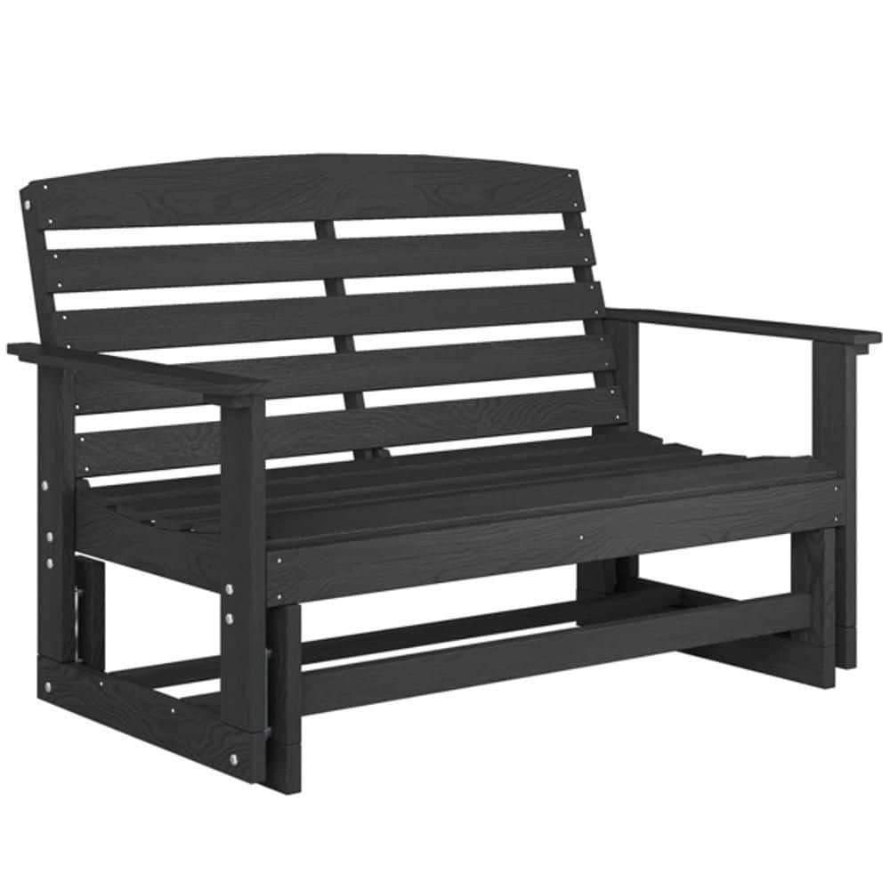 49.5 in. W x 28.75 in. D x 34.25 in. H Black Garden Outdoor Bench, Made of HDPE, 528 lb. Capacity, Easy to Assembly price history on PriceWatchPro