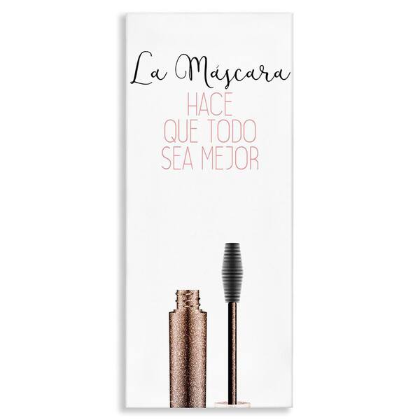 Stupell Industries Makeup Makes Better by Kim Allen Gallery Wrapped Unframed Typography Graphic Art Print 40 in. x 17 in.