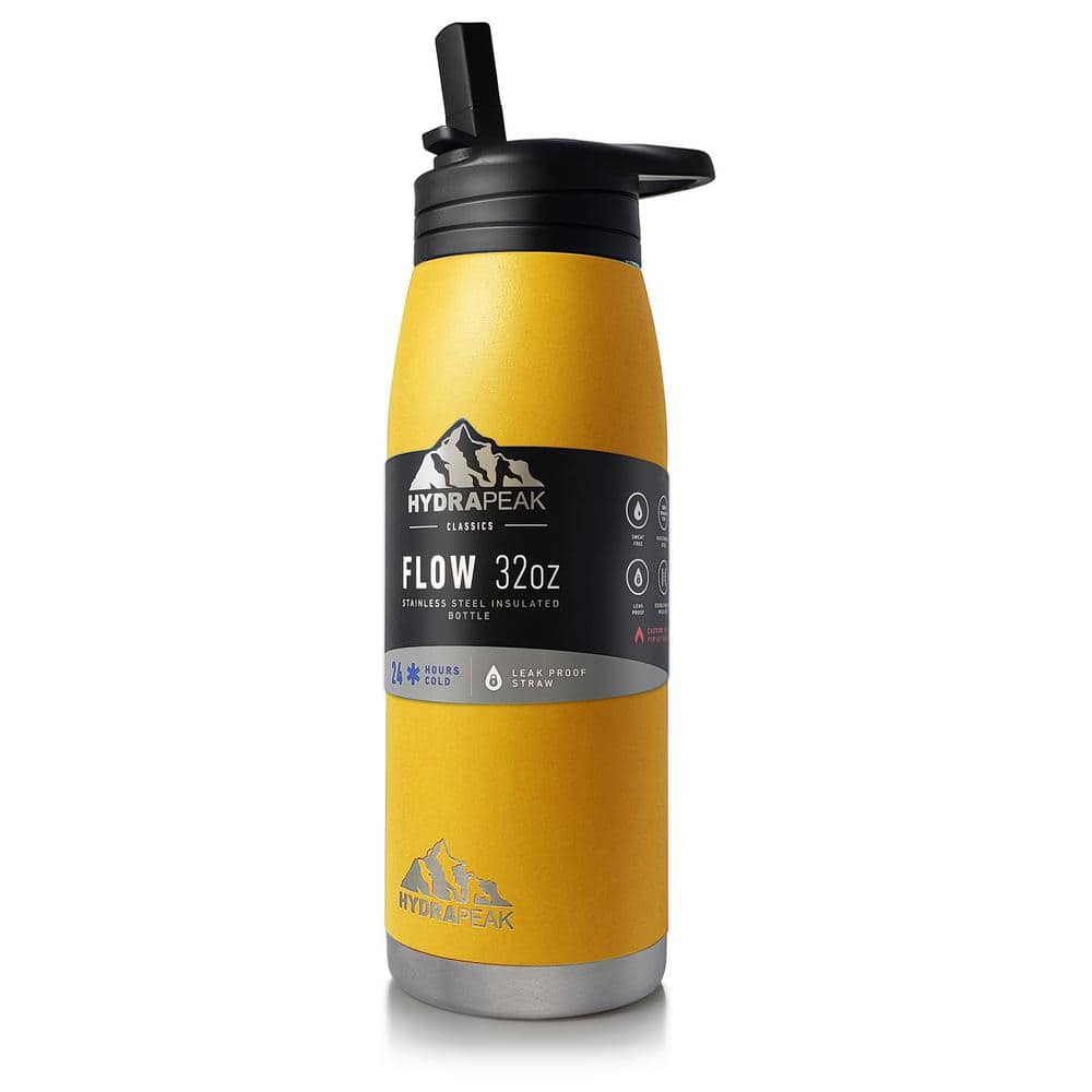 13 oz Vacuum Insulated Kids Water Bottle for School , Yellow
