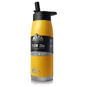 Active Flow 32 oz. Mango Triple Insulated Stainless Steel Water Bottle with Straw Lid