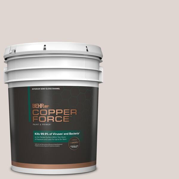 COPPER FORCE 5 gal. #MQ3-02 Kyoto Pearl Semi-Gloss Enamel Virucidal and Antibacterial Interior Paint & Primer