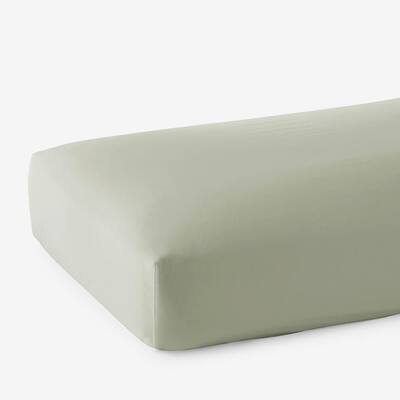 Company Cotton Wrinkle Free Sateen Laurel Green Sateen Full Fitted Sheet