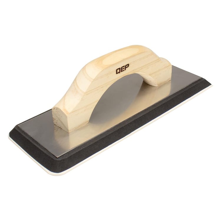 QEP 4 in. x 10.5 in. XL Non-Stick Gum Rubber Grout Float with Wood Handle