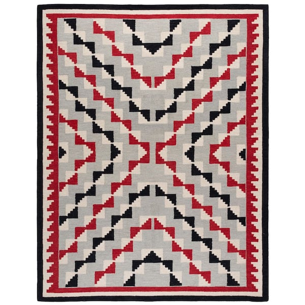 Kenya 8 ft. x 10 ft. Red/Black Tribal Area Rug