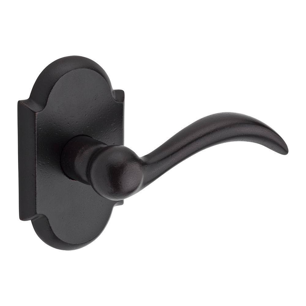 Baldwin Reserve Arch Dark Bronze Hall/Closet Door Handle with Rustic