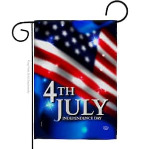 13 in. x 18.5 in. July 4th Garden Flag Double-Sided Patriotic Decorative Vertical Flags