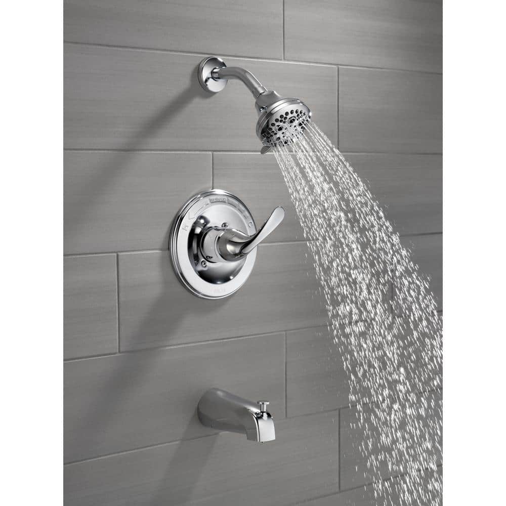 Chrome Single-Function Tub and Shower Faucet Set