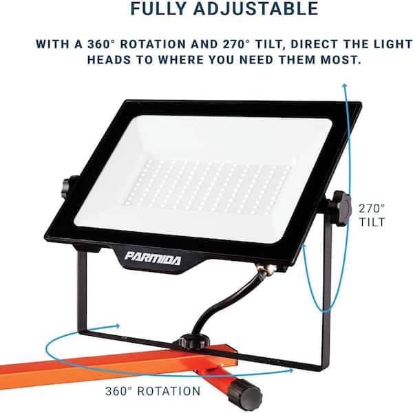 Lukyamzn 120V 20000 Lumens LED 200W Dual Head Work Light