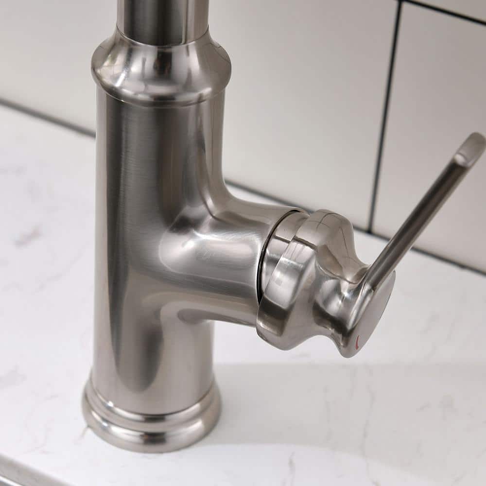 Brushed Nickel Stainless Steel Pull Down Kitchen Faucet