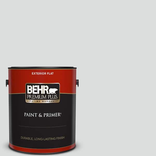 BEHR PREMIUM PLUS 1 gal. #ECC-33-2 Silver Sands Flat Exterior Paint & Primer