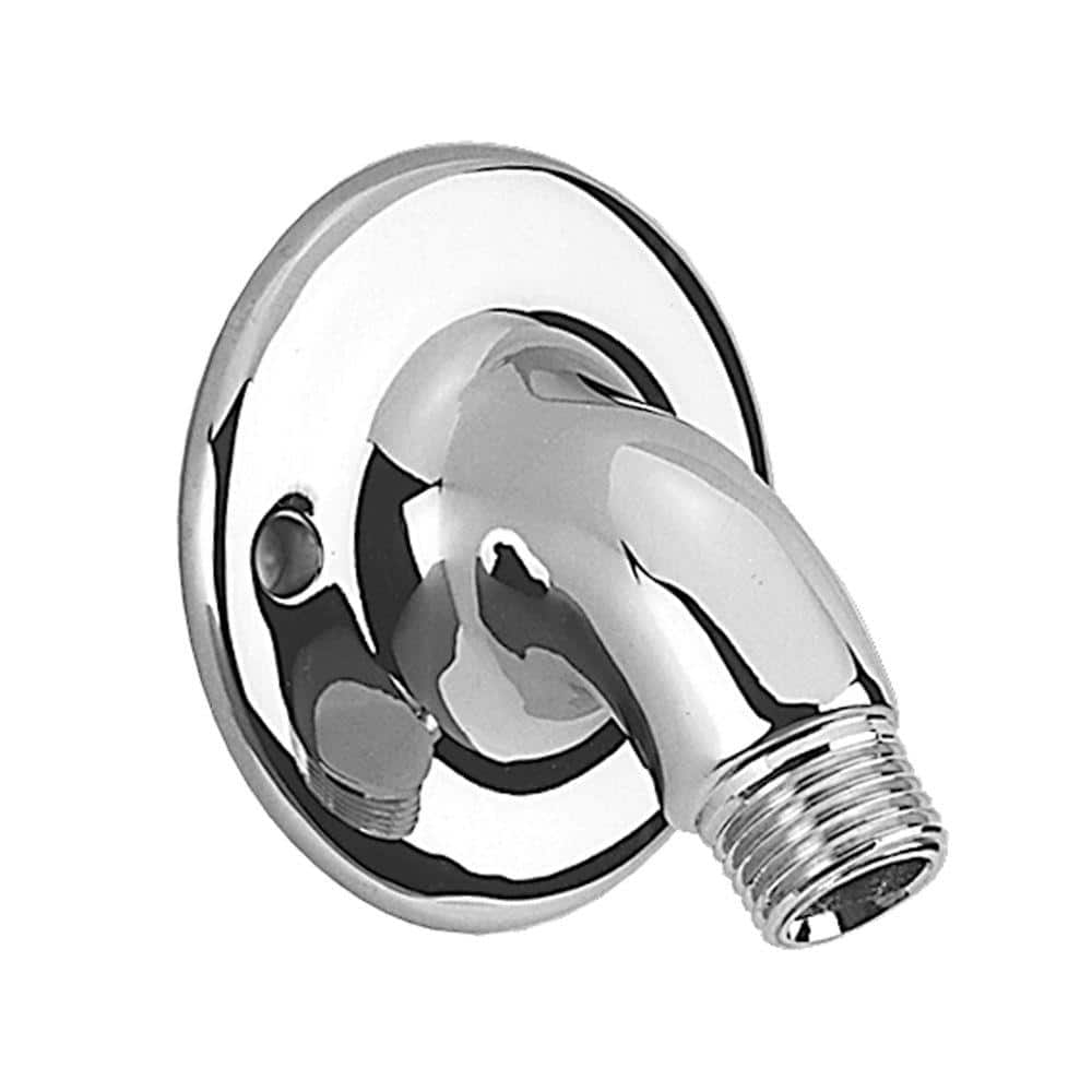 Polished Chrome Wall-Mounted Brass Shower Arm