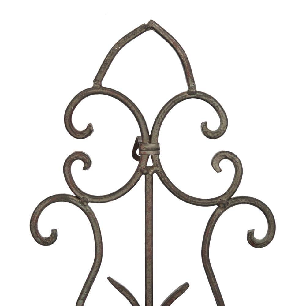 Brown Metal Rustic Floral Scroll Wall Decor, 59" x 24"