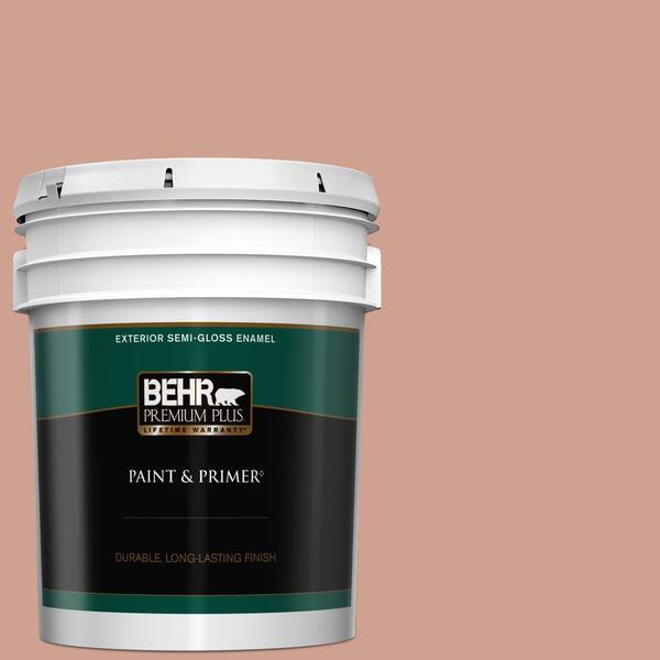 BEHR PREMIUM PLUS 5 gal. #S180-4 Shiny Kettle Semi-Gloss Enamel Exterior Paint & Primer
