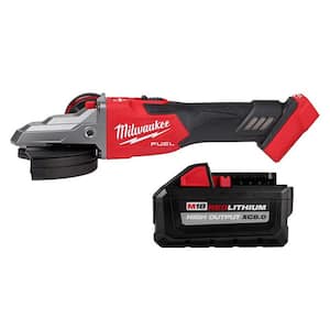 M18 FUEL 18V Lithium-Ion Brushless Cordless 5 in. Flathead Braking Grinder w/HIGH OUTPUT XC 8.0 Ah Battery