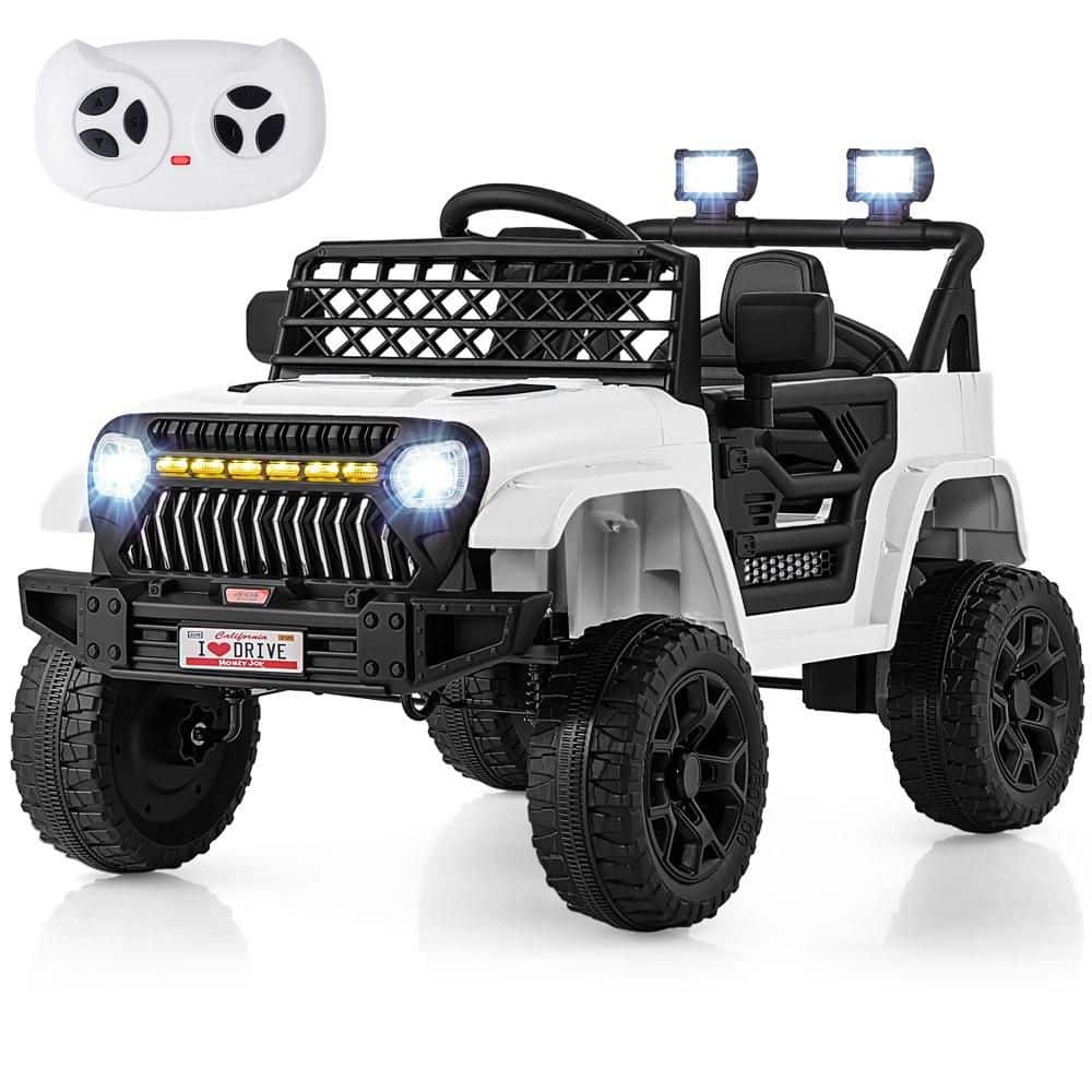 12V Kids Ride on Truck Car Battery Powered Toddler Electric Vehicle w/ 3 Speeds White price history on PriceWatchPro