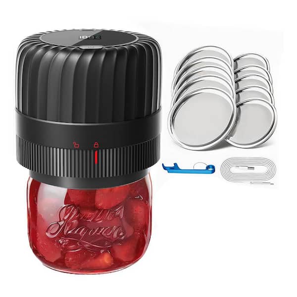 Mason Jar Vacuum Sealer Kit Wide-Mouth Regular-Mouth White ABS Food-Grade Silicone For Food Storage Canning