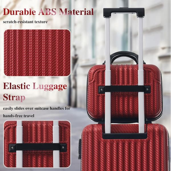 Merax 6-Piece Red ABS Plastic Hardshell 12,14,16,20,24,28 in. Dual