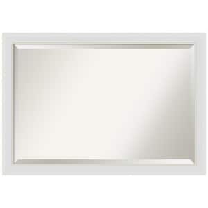 Flair Soft White Narrow 40 in. H x 28 in. W Framed Wall Mirror