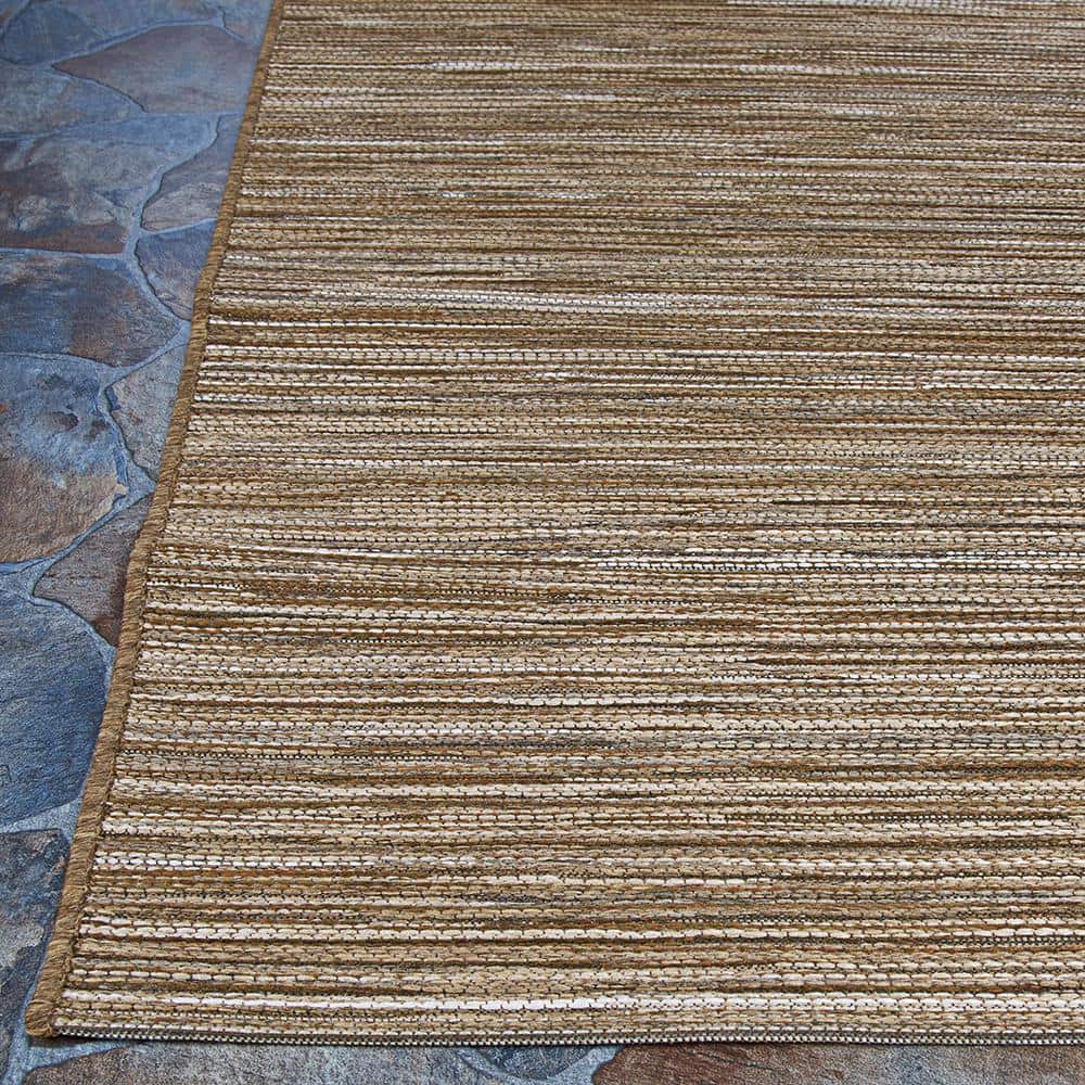 Cape Hinsdale 3'11" x 5'6" Brown-Ivory Flatwoven Wool-Blend Rug