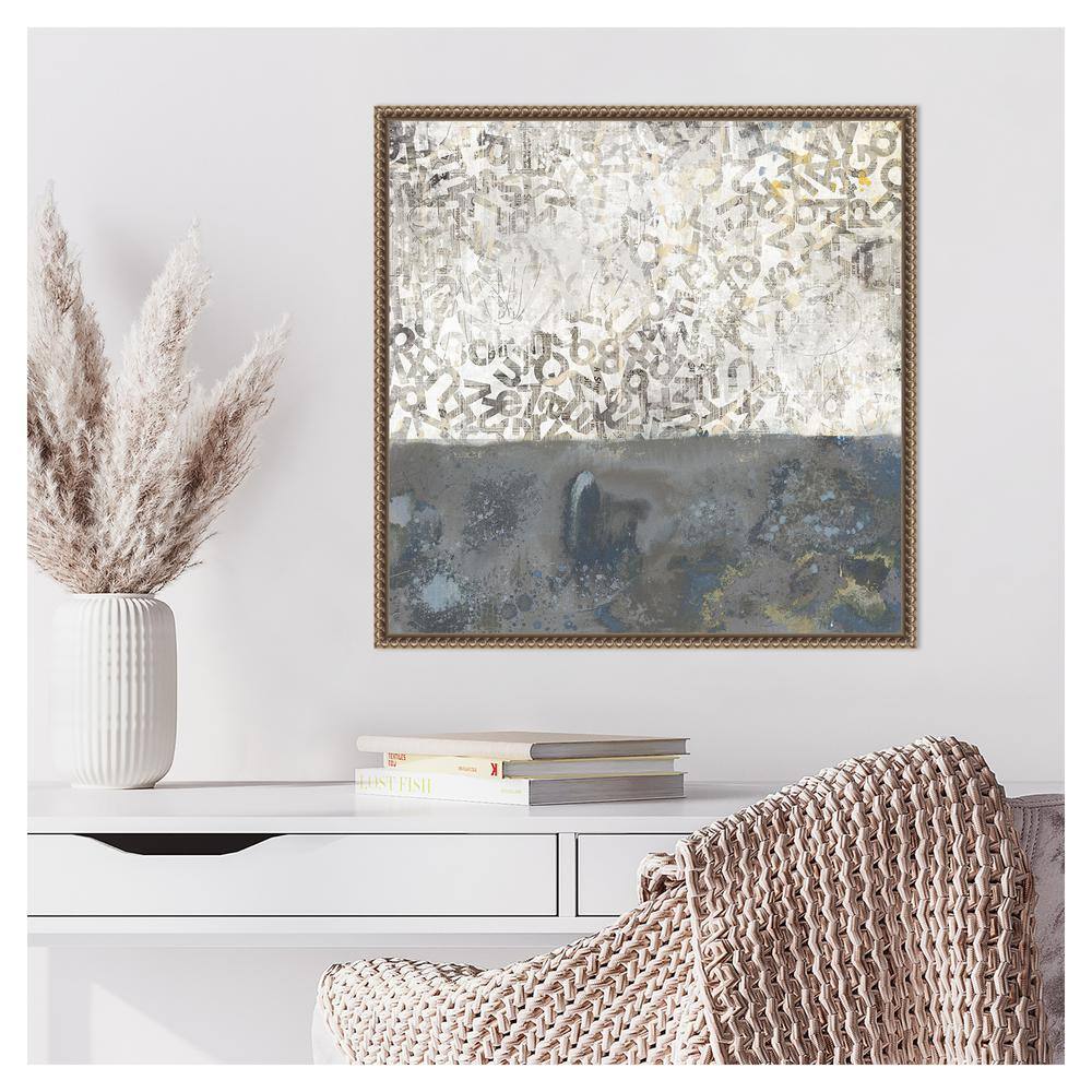 Almost There IV Abstract Canvas Print with Bronze Floater Frame